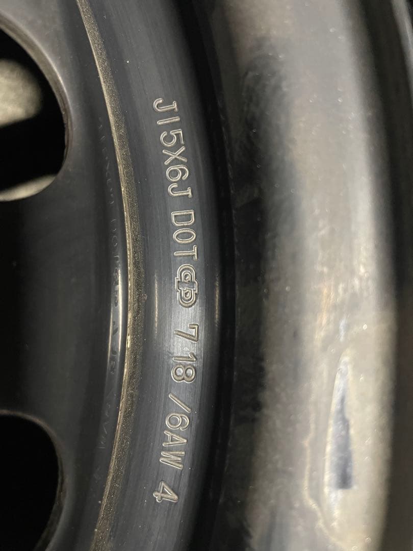 PCD100 5穴　スチール　鉄チンホイール　15インチ　トヨタ　プリウス