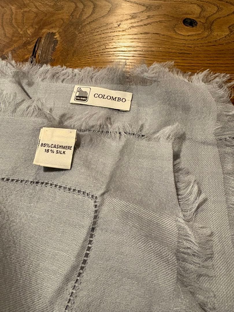 【試着のみ】COLOMBO グレー ストール カシミヤ シルク