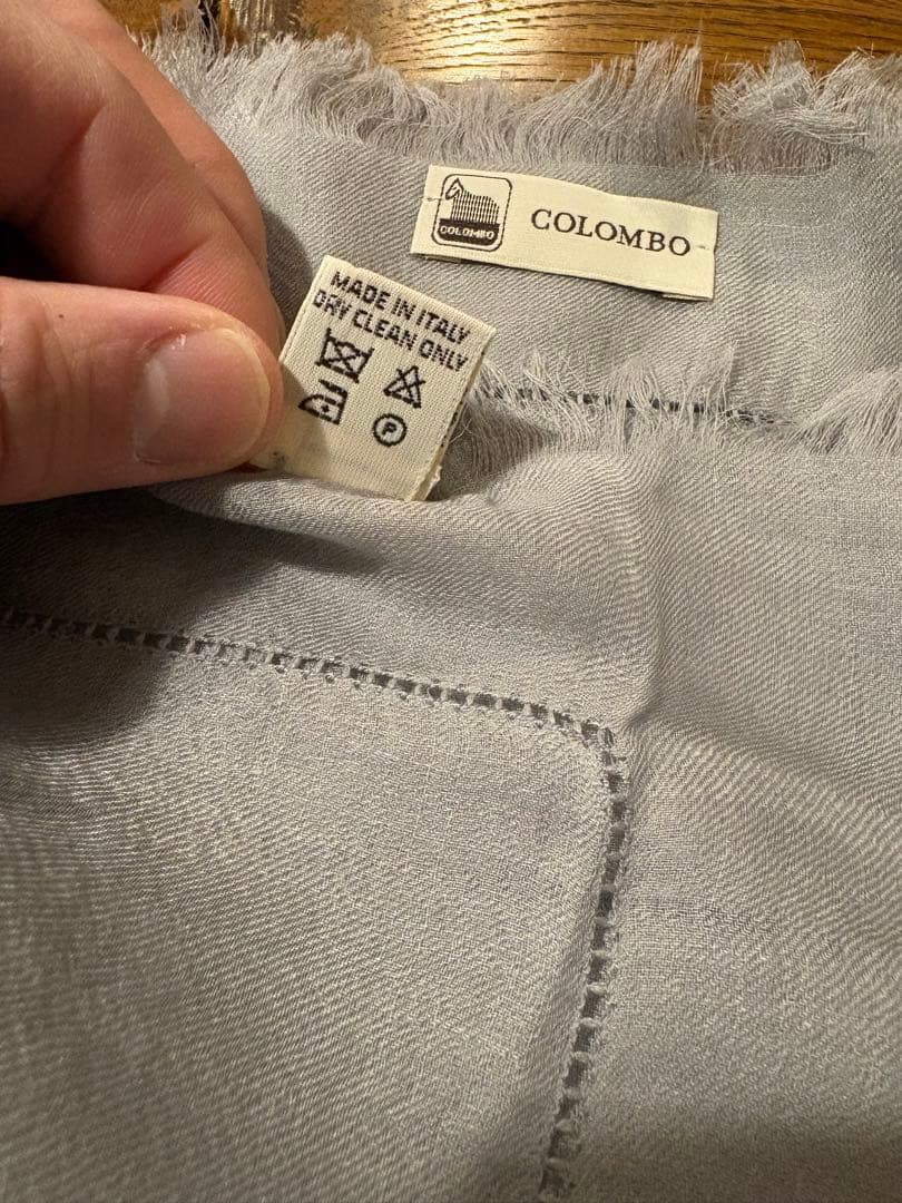 【試着のみ】COLOMBO グレー ストール カシミヤ シルク