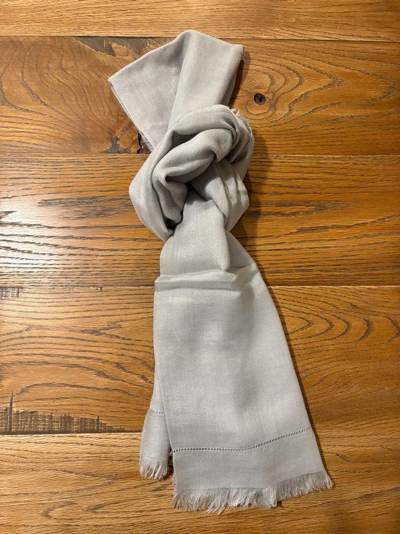 【試着のみ】COLOMBO グレー ストール カシミヤ シルク