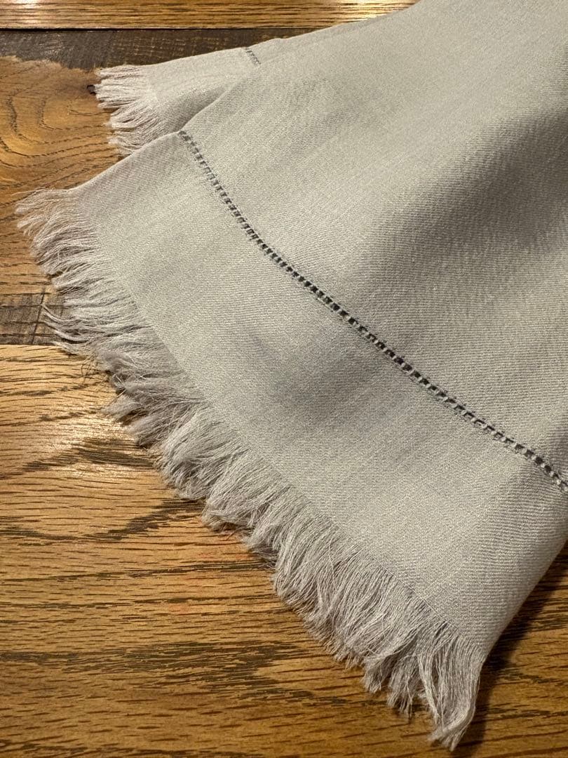 【試着のみ】COLOMBO グレー ストール カシミヤ シルク