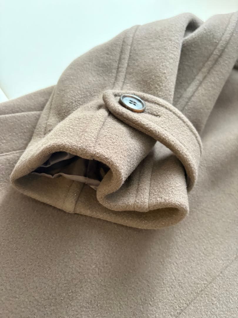 【しずく】バルマカンロングコート モカ ウール カシミヤ混