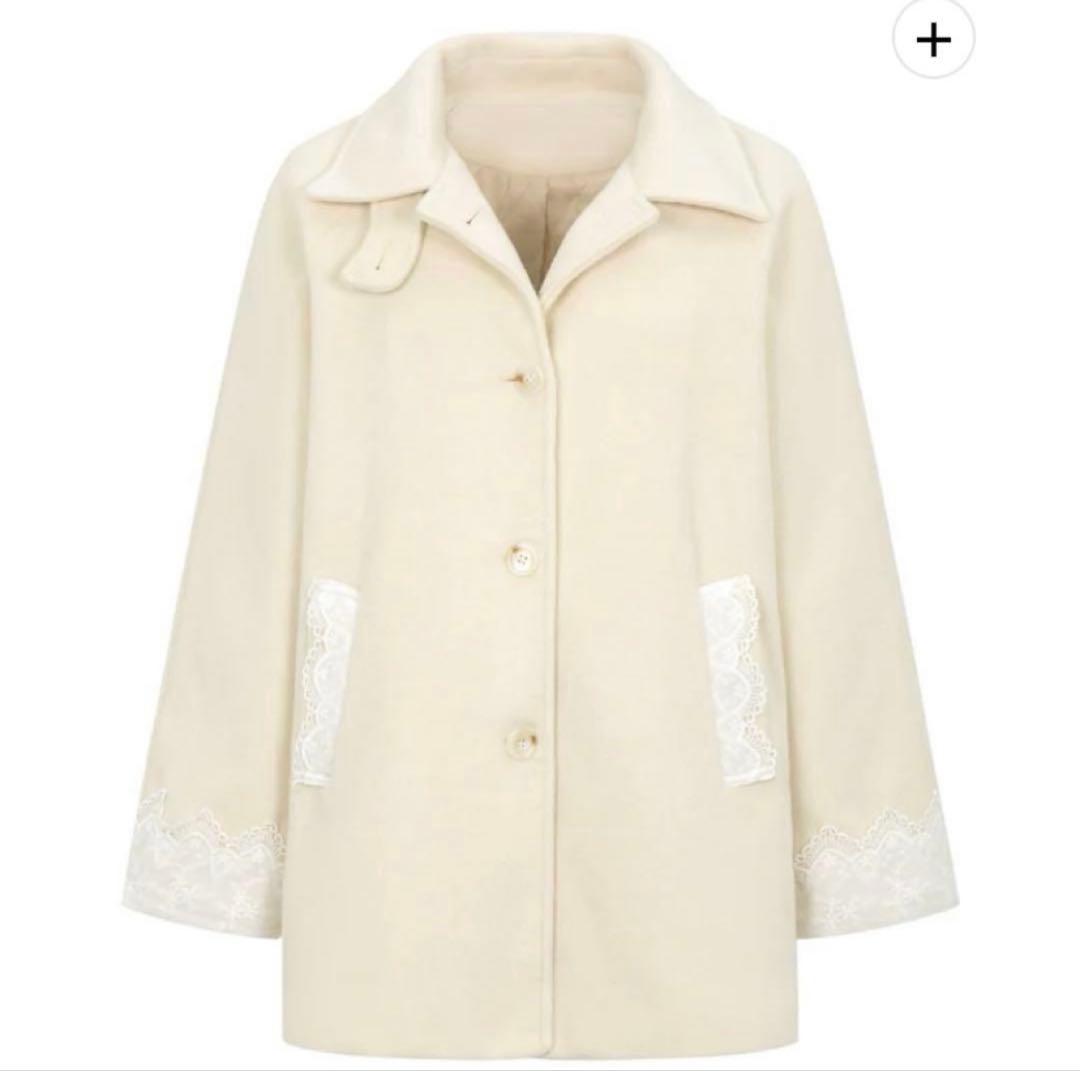 【muguet】romantic milky midi coat /IVORY