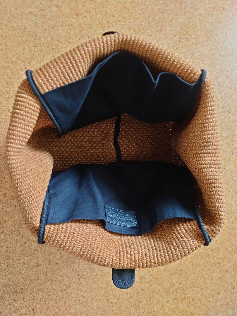 マルコマージ　ラフィアレザーかごバッグ