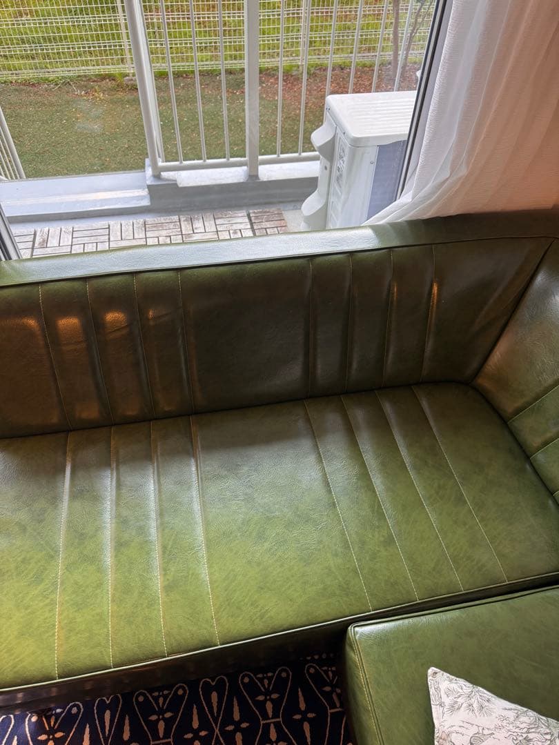 niko and..②グリーンソファ クラシックダイナー　カウチソファ　右肘のみ