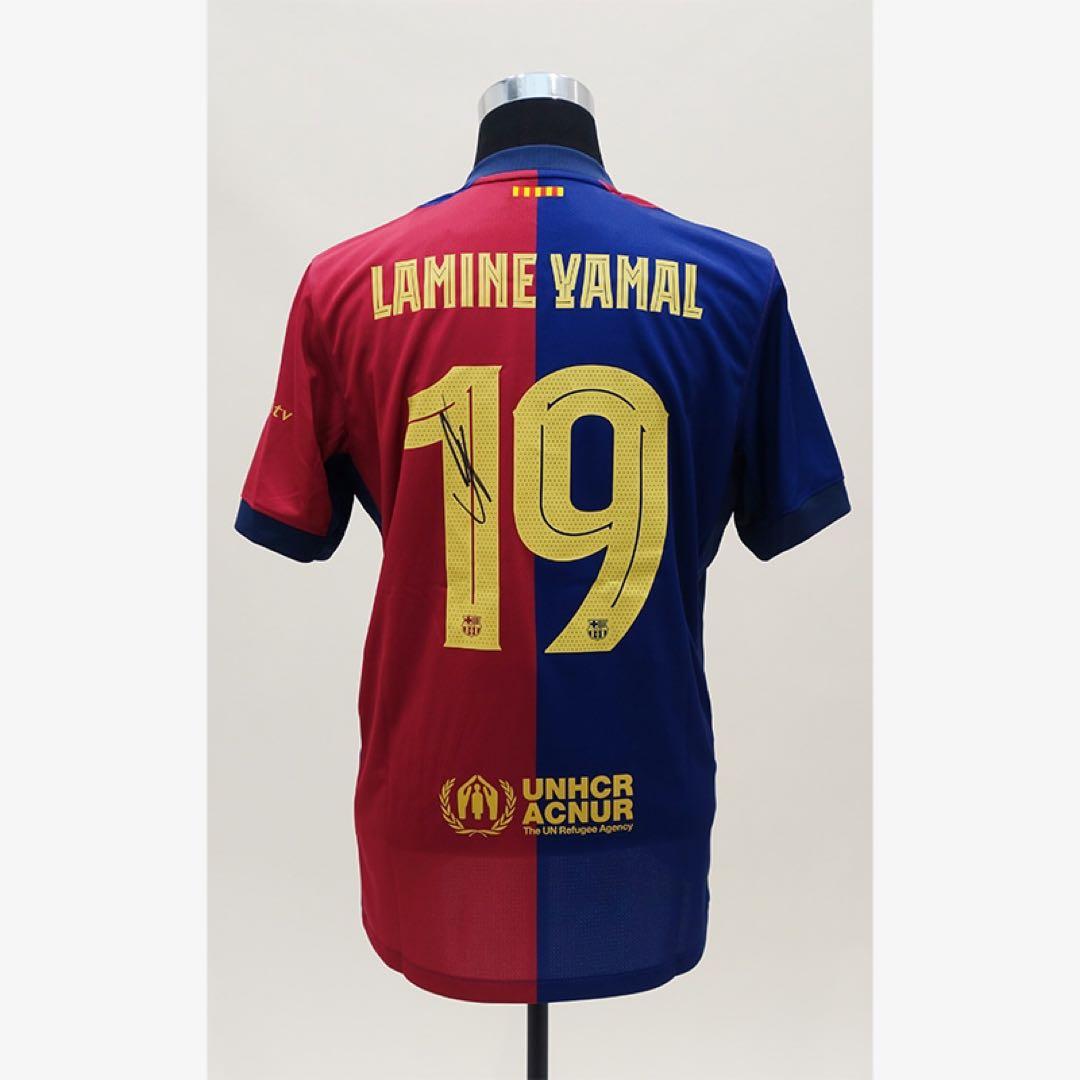 ヤマル直筆サイン入りバルセロナ24/25ホームユニフォーム