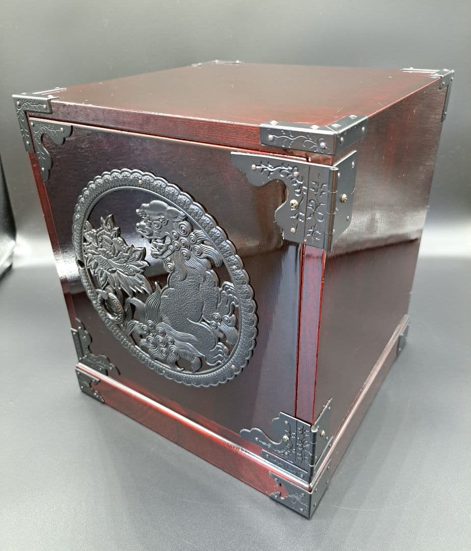 で*い様 仙台箪笥 唐獅子牡丹金具 渡辺家具 船箪笥 小タンス 和モダン ローボ