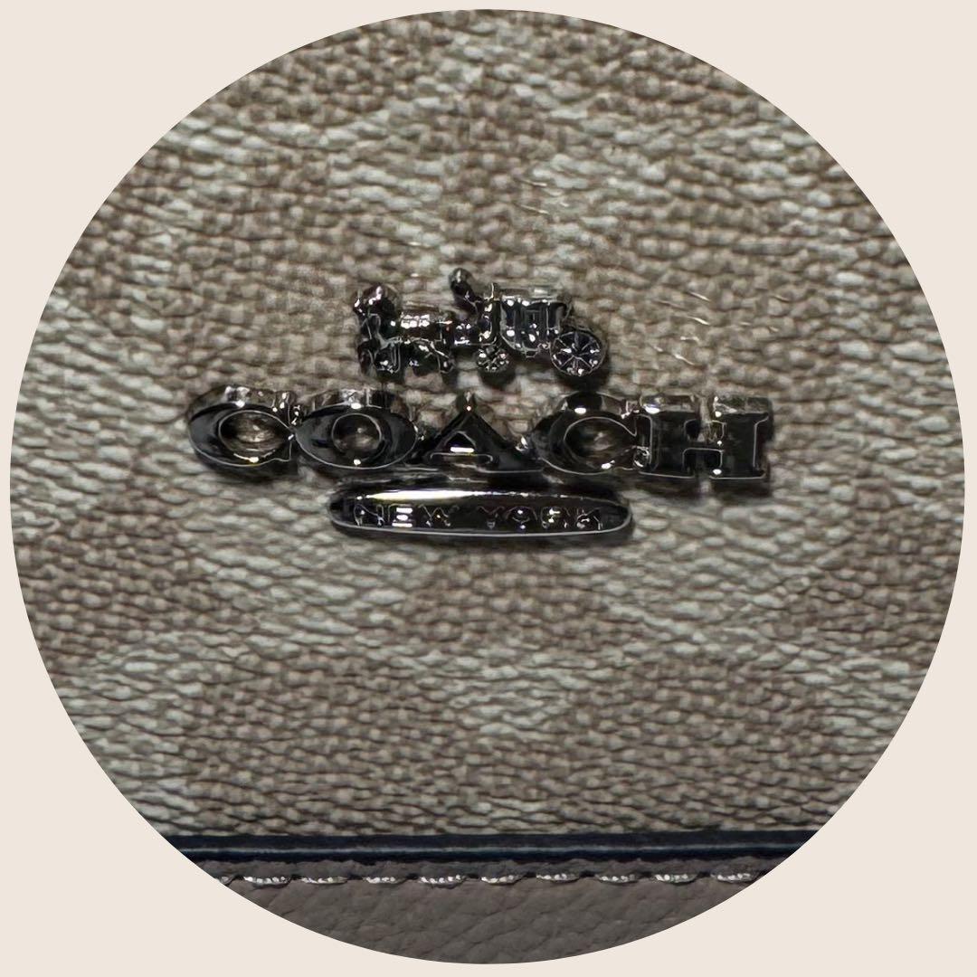 COACH シグネチャー ショルダーバッグ ベージュ 上品 定番 人気モデル