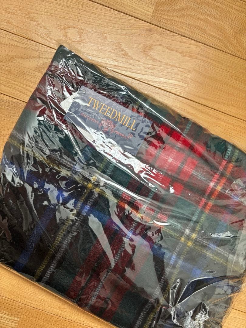新品！TWEEDMILL大判ピュアウールストール マフラーブランケット