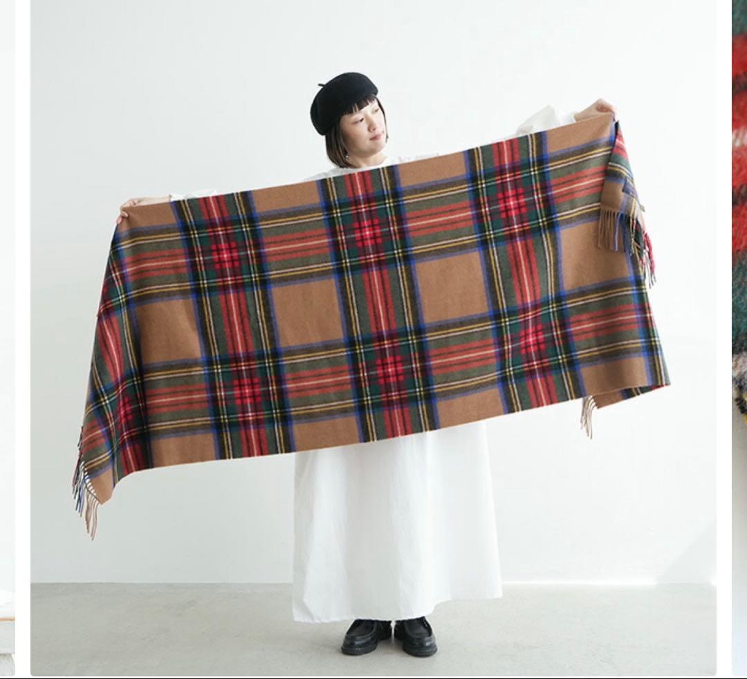新品！TWEEDMILL大判ピュアウールストール マフラーブランケット
