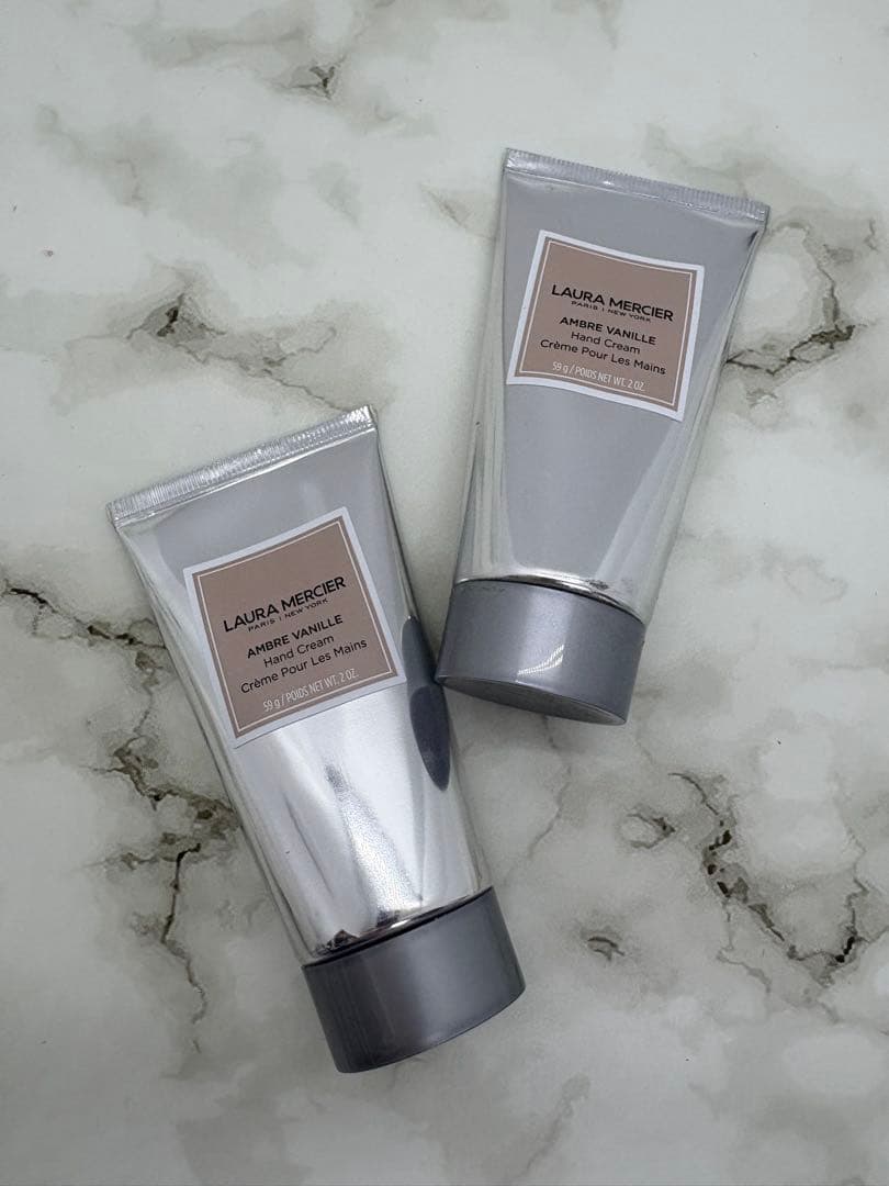 超人気の香り♡希少！2本♡ローラメルシエ　ハンドクリーム　アンバーバニラ　59g