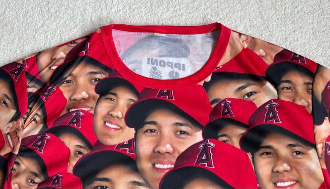 大谷翔平 エンゼルス 顔だらけ Tシャツ 新品未使用 限定配布希少品