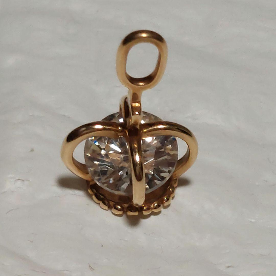 NOJESS クラウン　チャーム　ネックレス用10金★アガット★エテ