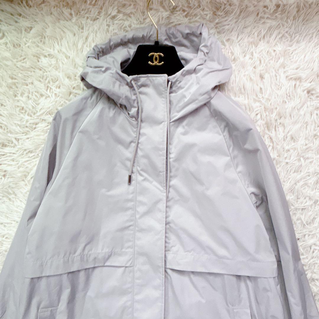 新品タグ付近年✨ICB 撥水加工メモリーストレッチタフタ フーデットコート 24