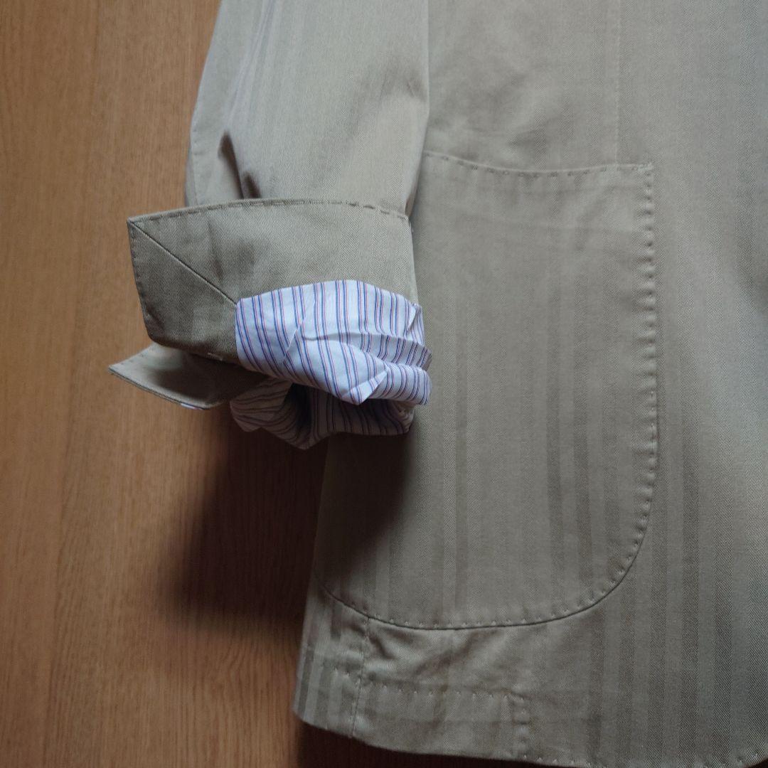 【美品】48 ルビアム ヘリンボーンセ ットアップ コットン スーツ ベージュ