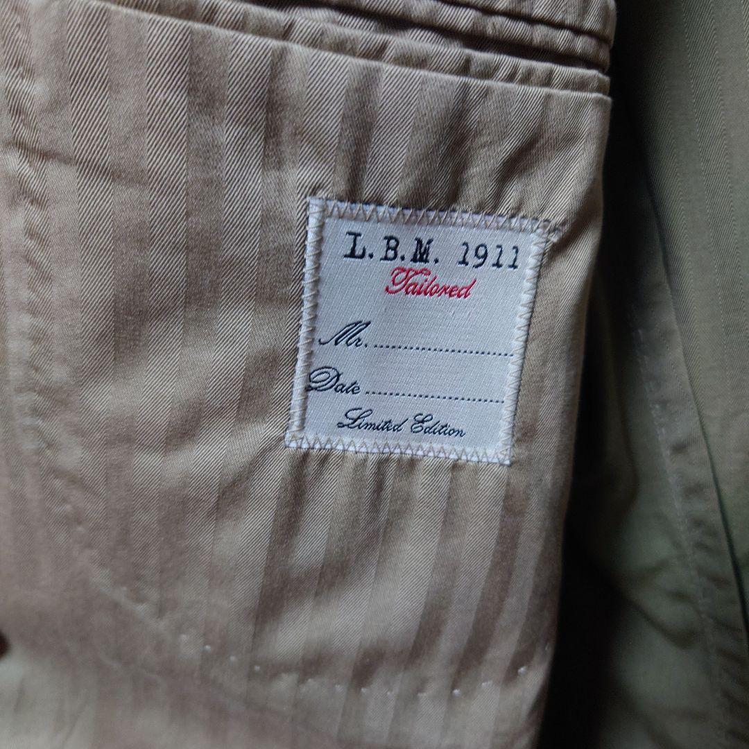 【美品】48 ルビアム ヘリンボーンセ ットアップ コットン スーツ ベージュ