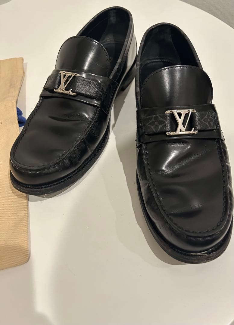 Louis Vuitton 黒 ローファー 保存袋付き