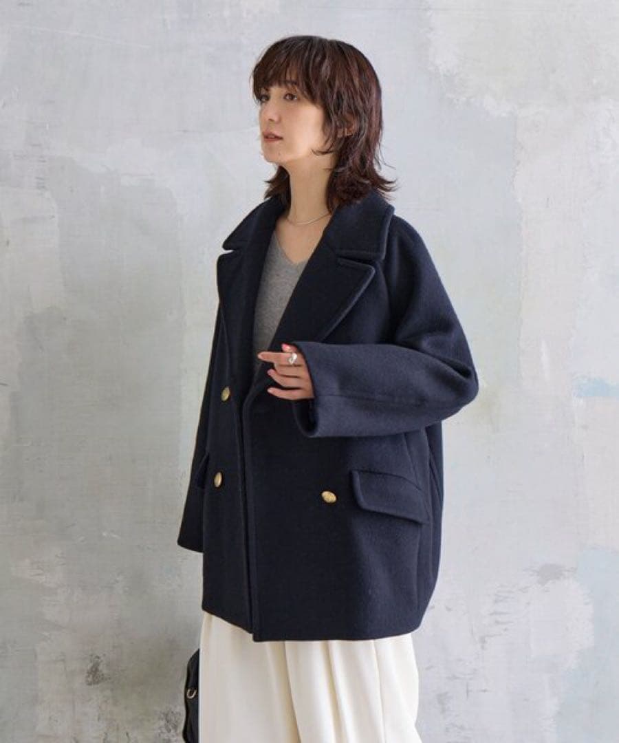 RIVE DROITE ラグランPコート ネイビー リヴドロワ