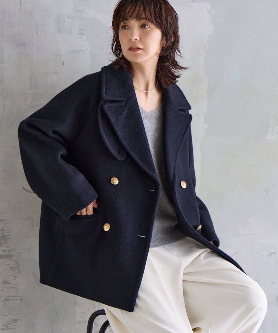 RIVE DROITE ラグランPコート ネイビー リヴドロワ