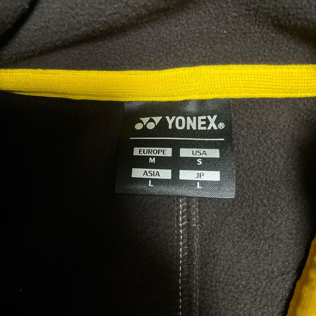 YONEX ハーフジップ ウォームアップウェア 黒/黄 新品未使用　2025
