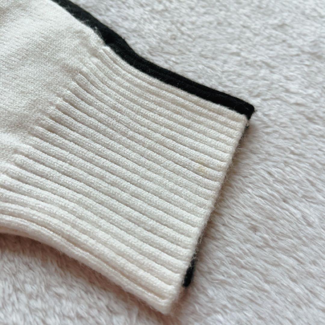 極美品　近年　マークアンドロナ　ニット　裏地付　防風　スニード　バイカラー