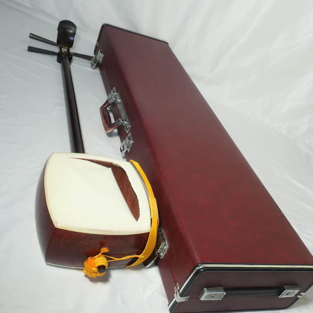 三味線 細棹 ハードケース 撥 予備弦 駒 楽譜 付属