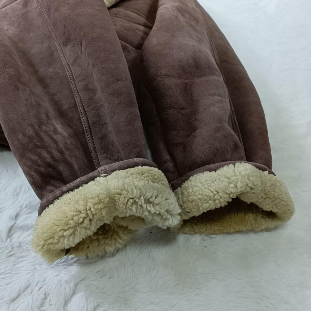 希少✨90s リアルムートンジャケット フライトジャケット 短丈 ブルガリア製L