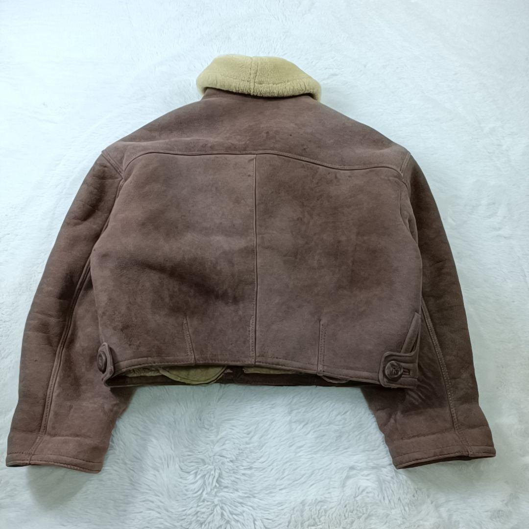 希少✨90s リアルムートンジャケット フライトジャケット 短丈 ブルガリア製L