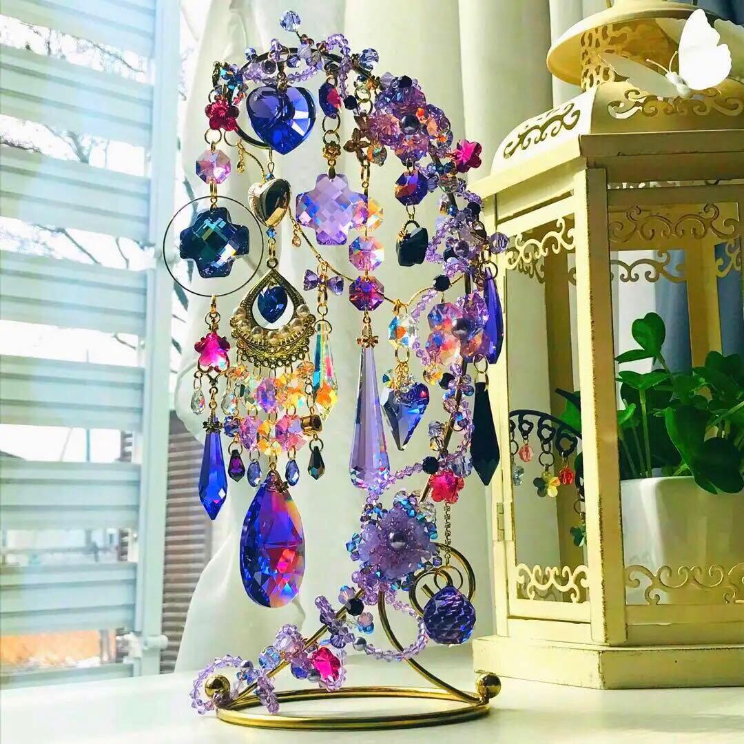 SWAROVSKI ✩.*˚バイオレット置き型サンキャッチャー