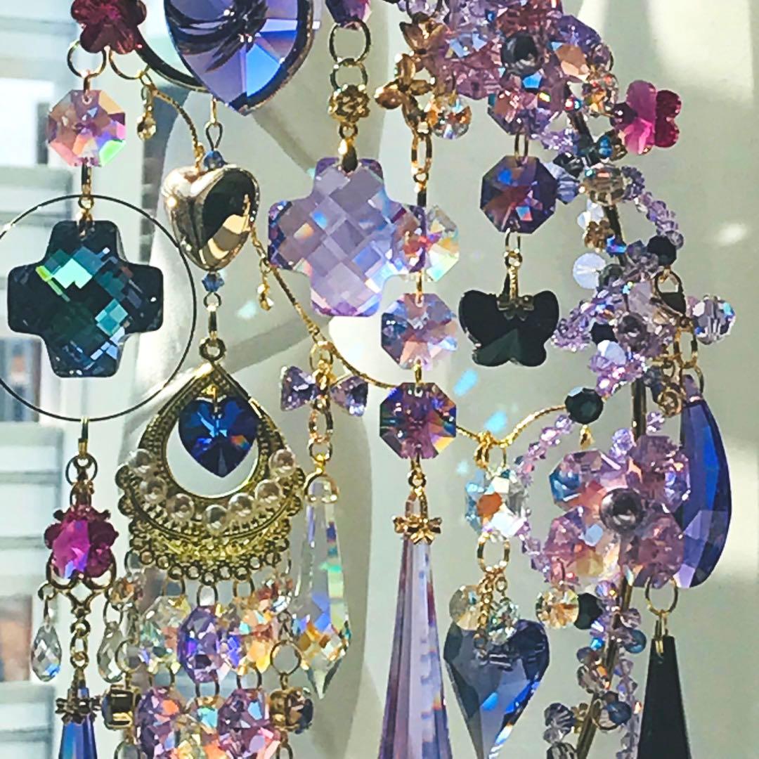 SWAROVSKI ✩.*˚バイオレット置き型サンキャッチャー