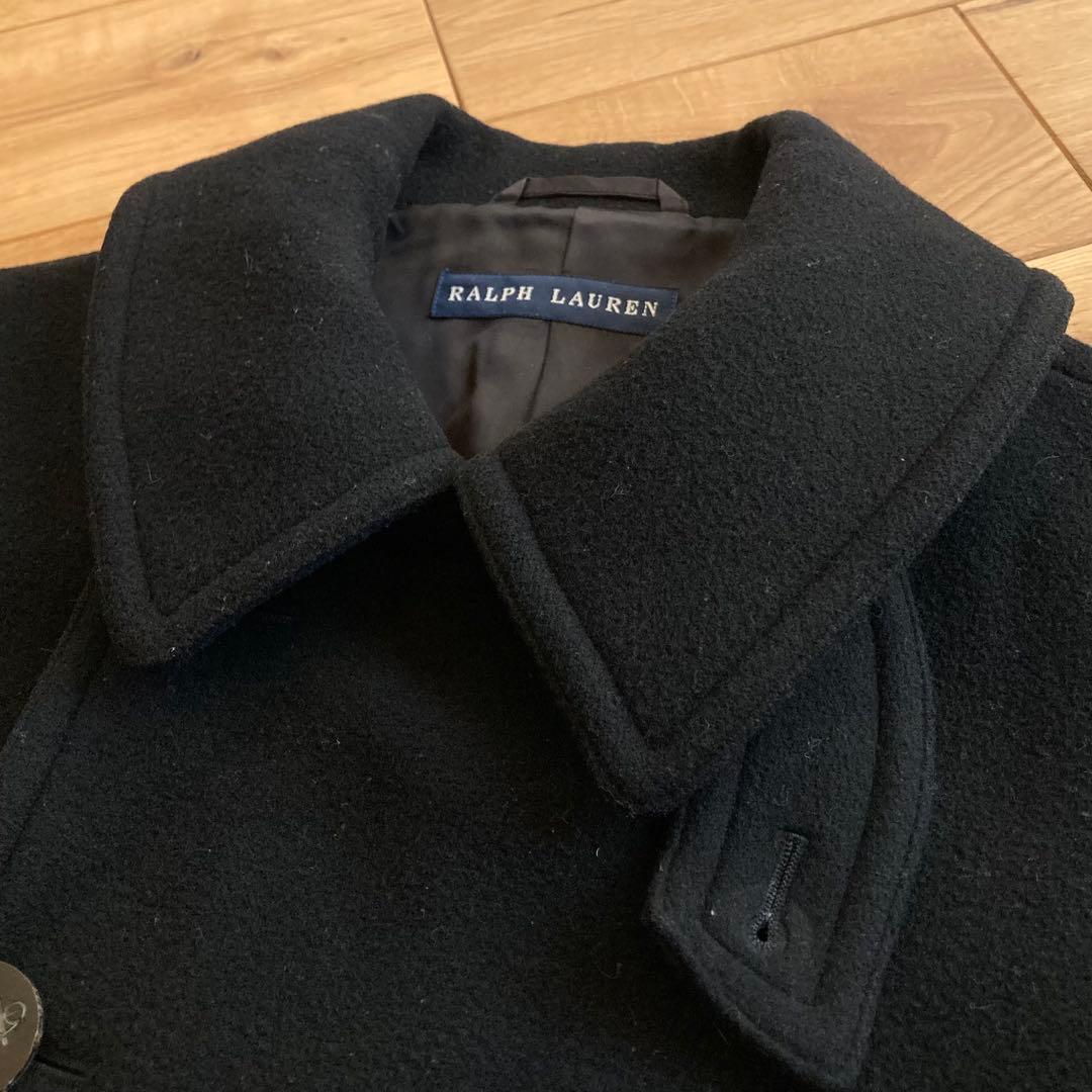 ラルフローレン ウール メルトン Pコート 11 黒 ブラック