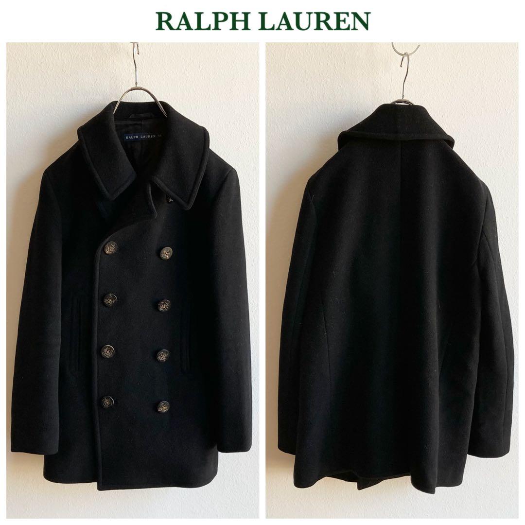ラルフローレン ウール メルトン Pコート 11 黒 ブラック