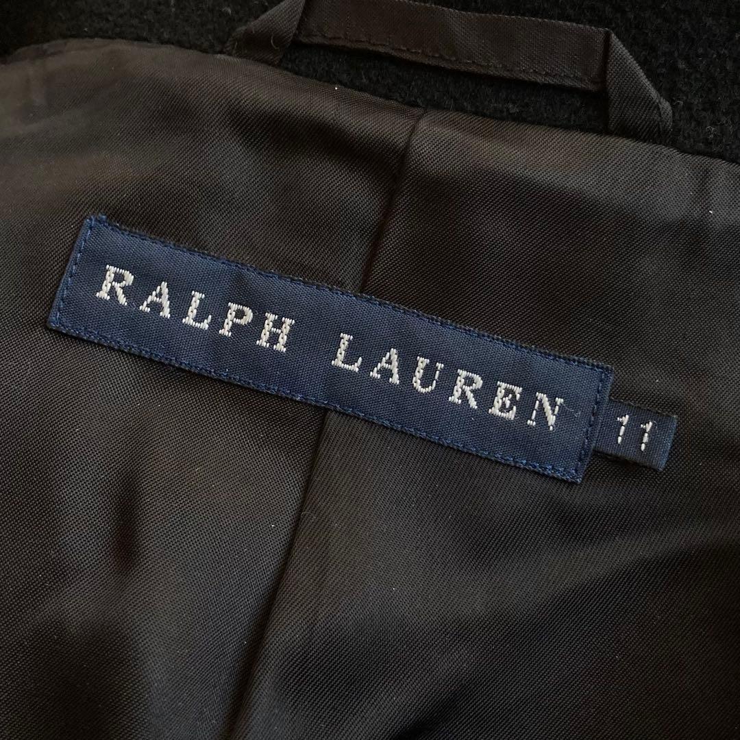 ラルフローレン ウール メルトン Pコート 11 黒 ブラック