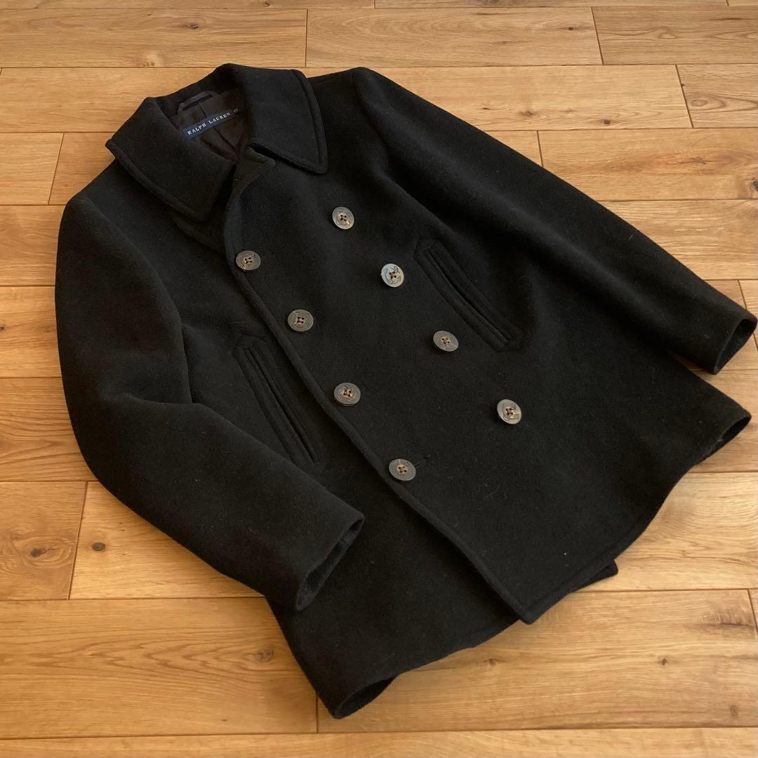 ラルフローレン ウール メルトン Pコート 11 黒 ブラック