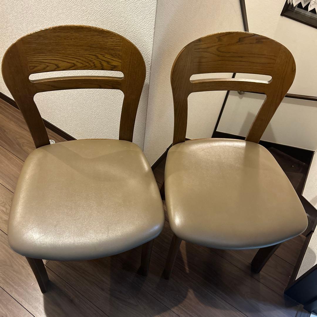 激レア　浜本工芸 2脚　ダイニングチェア 昭和レトロ 皇室御用達 老舗家具