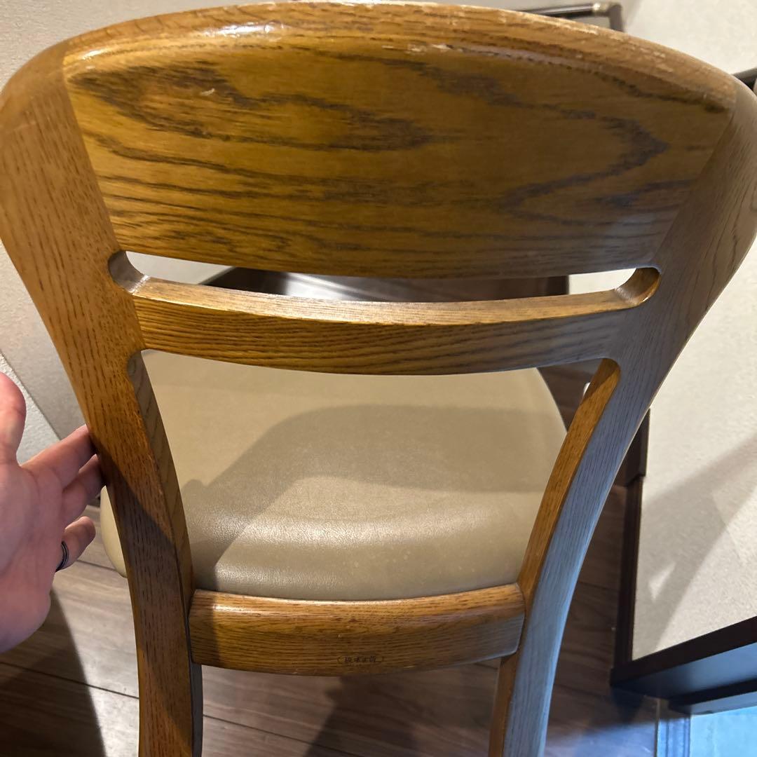 激レア　浜本工芸 2脚　ダイニングチェア 昭和レトロ 皇室御用達 老舗家具