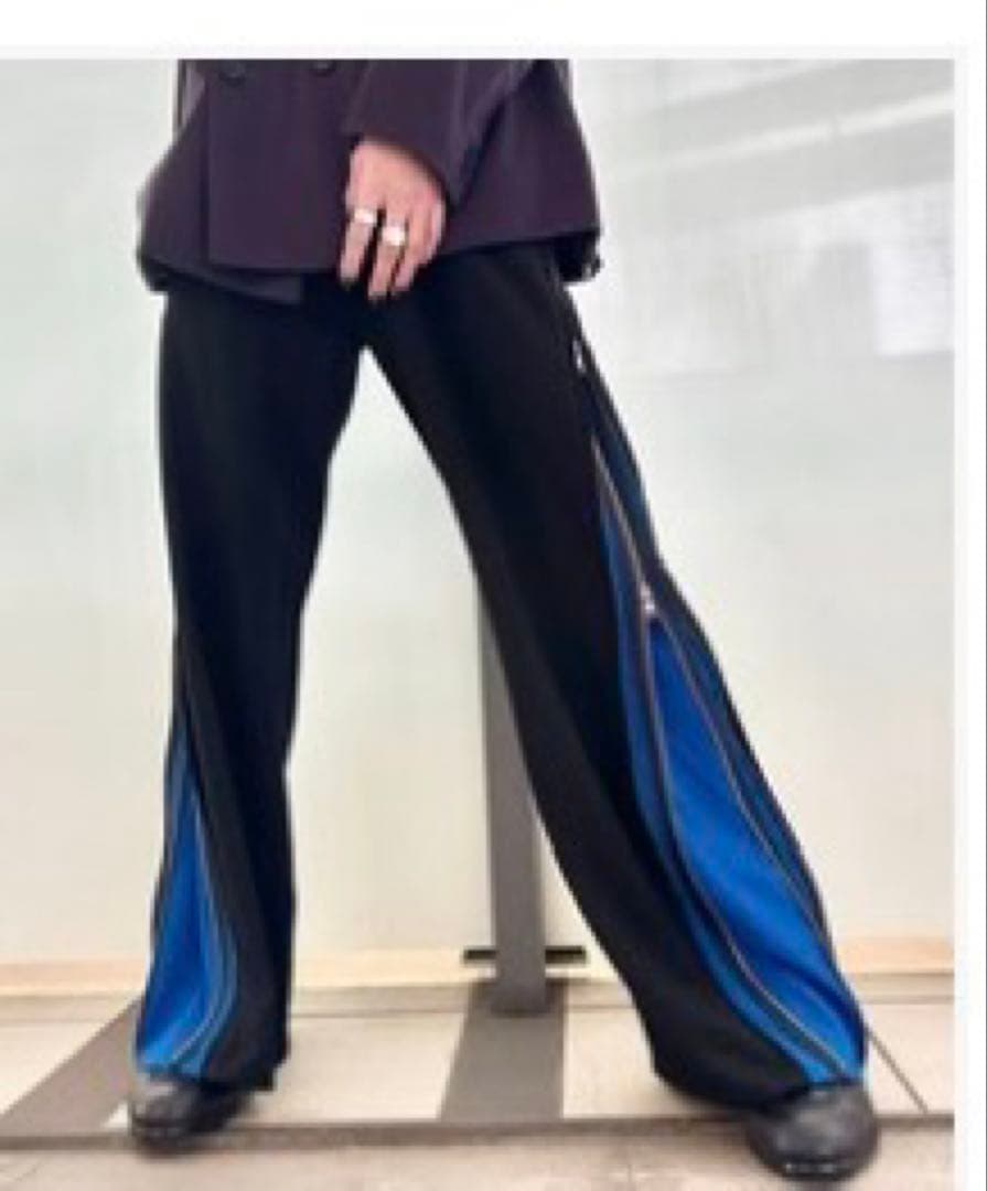 ダブルジップレイヤードラインパンツ