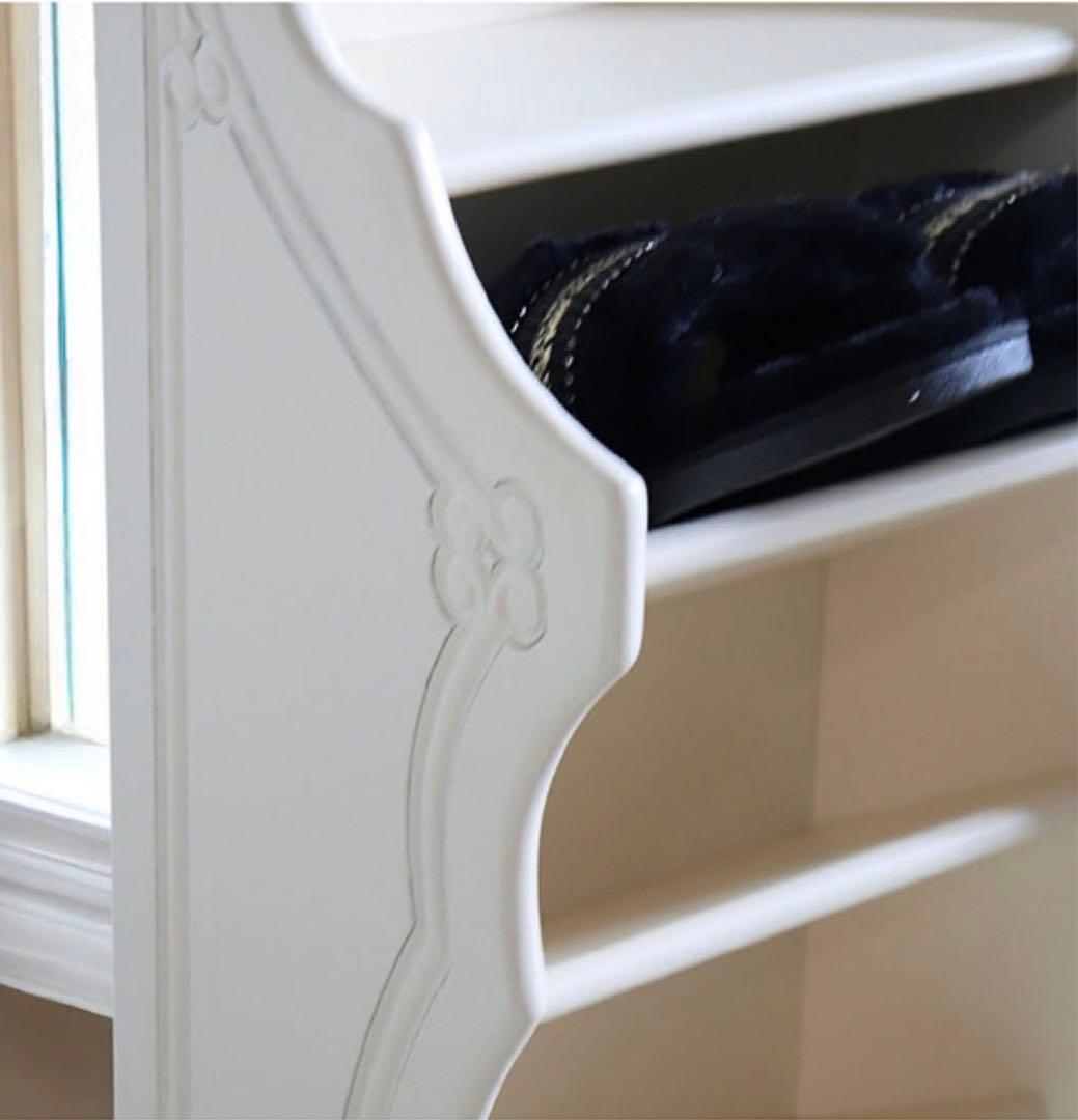 204【新品】ヨーロピアン クラシック スリッパラック アンティークホワイト