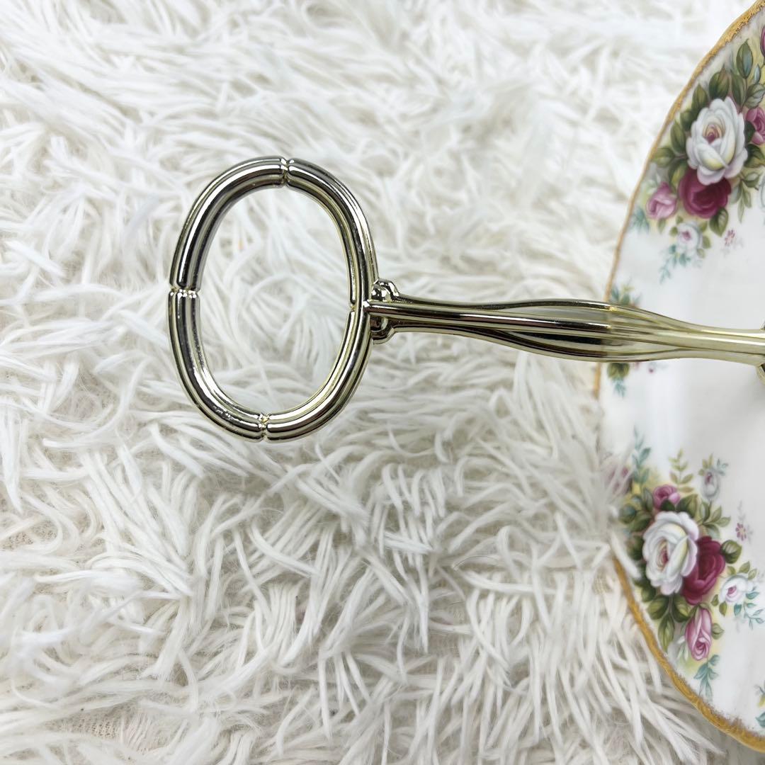 【廃盤】ロイヤルアルバート 3段ケーキスタンド 金彩 薔薇柄