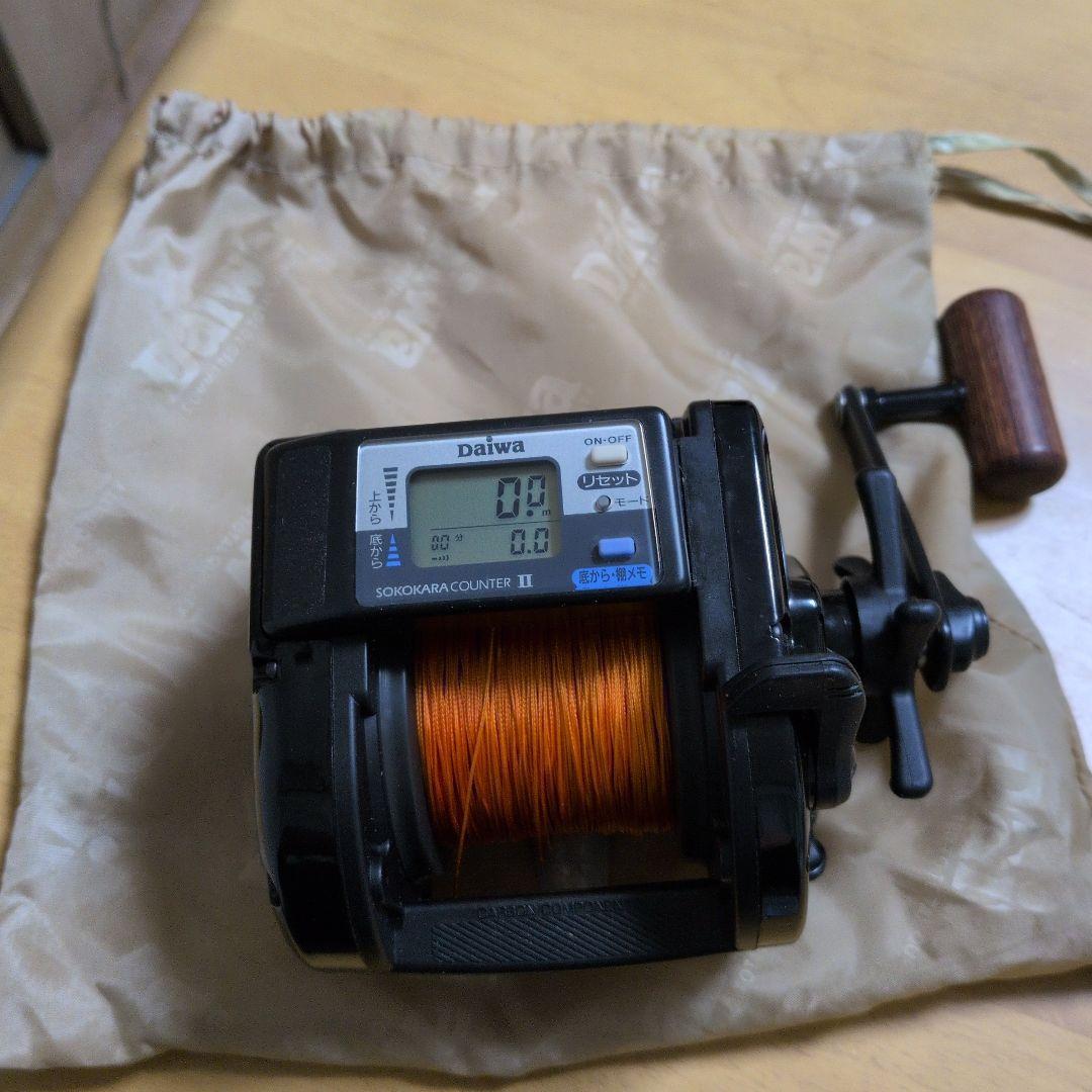 美品ダイワ タナセンサー X600 船釣り 手動リール カウンター機能付き