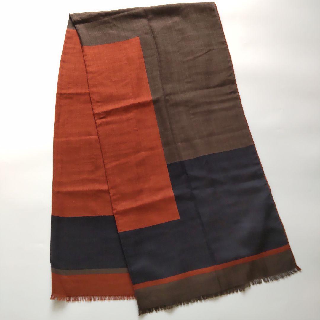 美品 21AW エルメス カシミヤ シルク Hパッサン 大判 ストール 男女兼用