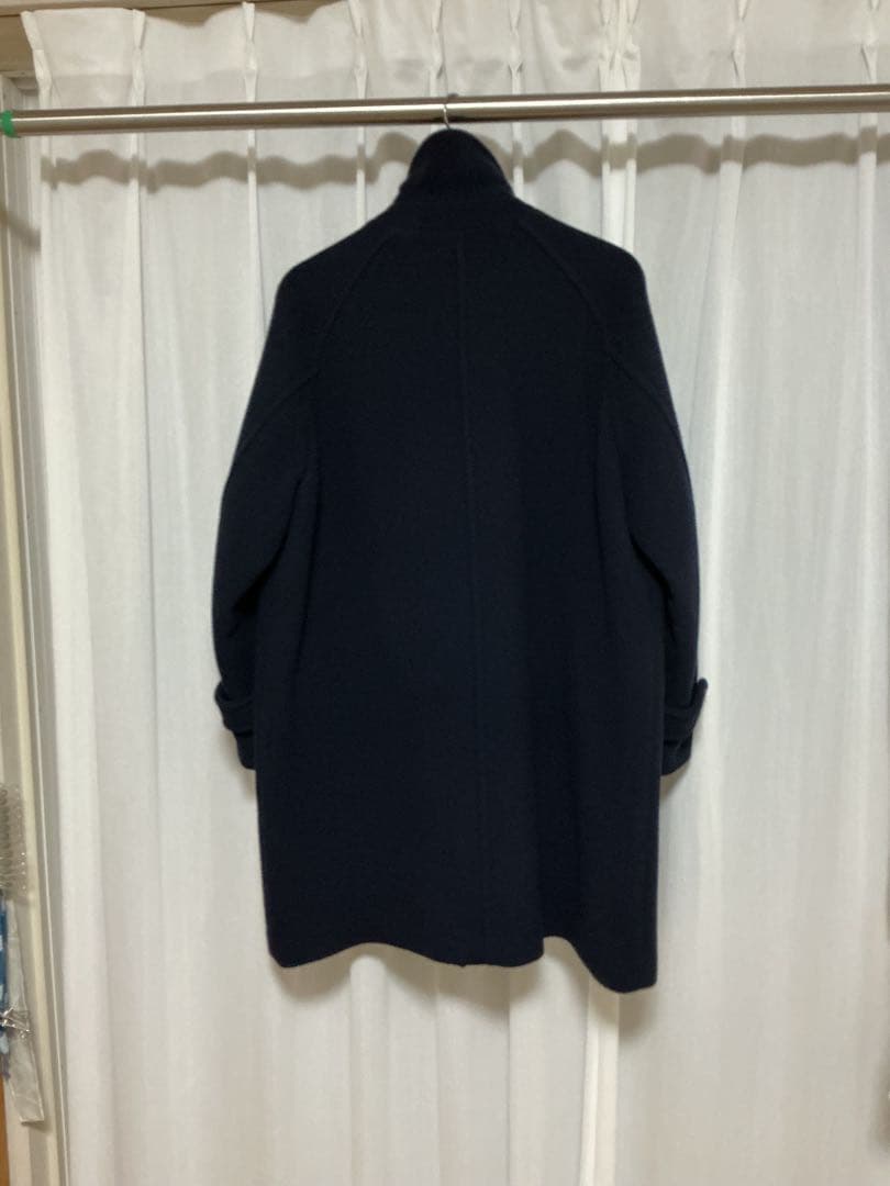 フレームワーク　ラムウールMIXシャルムバルカラーコート 紺38