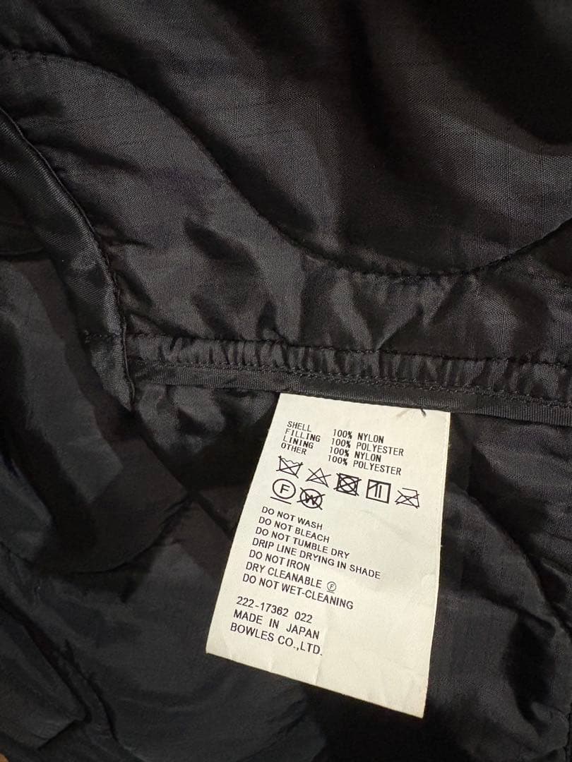 HYKE hyke ハイク　キルティングベスト　ショート丈　ブラック