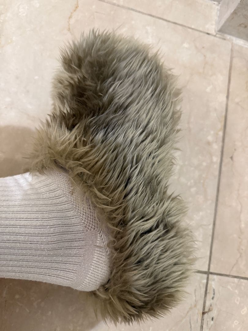 BALENCIAGA× Crocs Faux Fur Mules