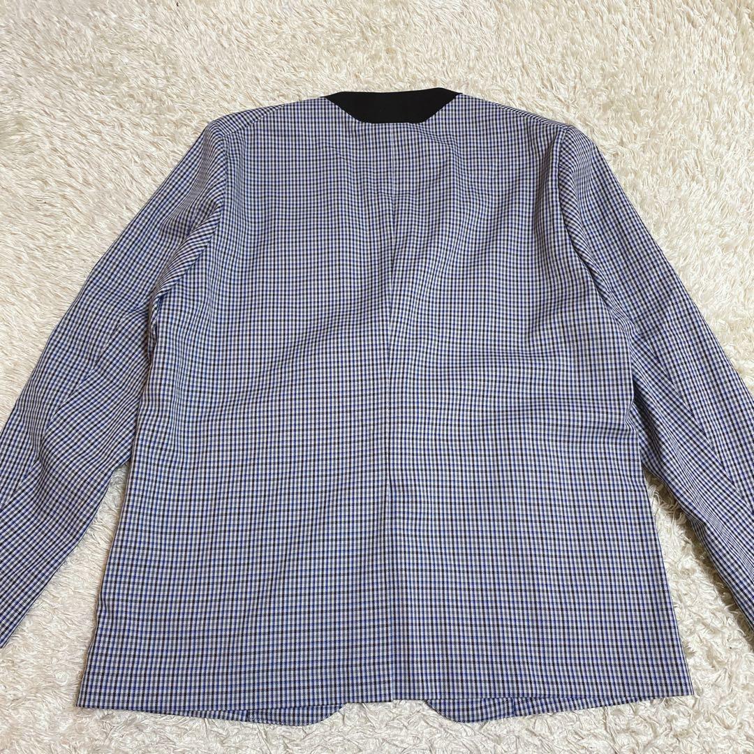 UNITED TOKYO ストレッチチェックノーカラージャケットセットアップ