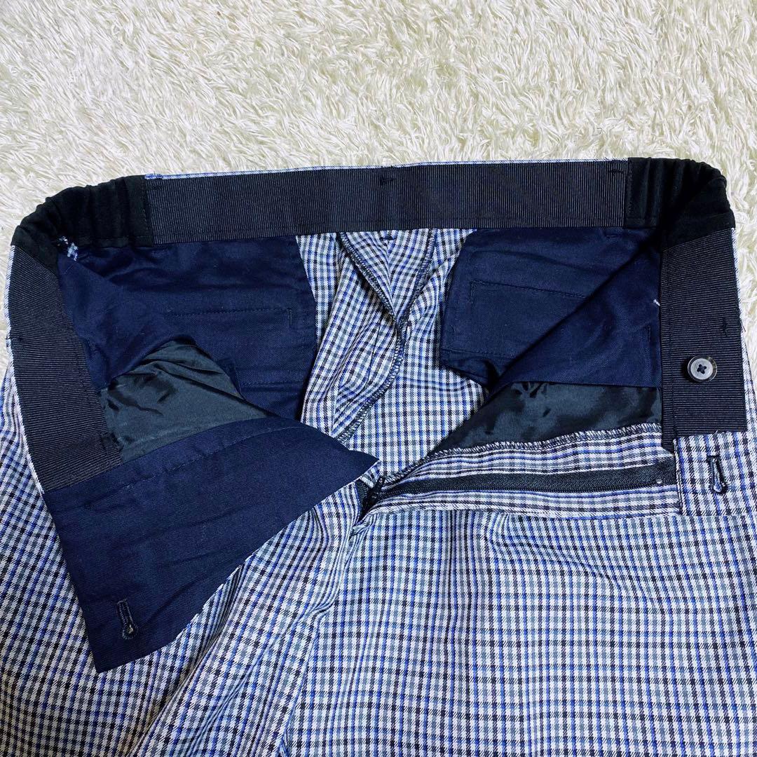 UNITED TOKYO ストレッチチェックノーカラージャケットセットアップ