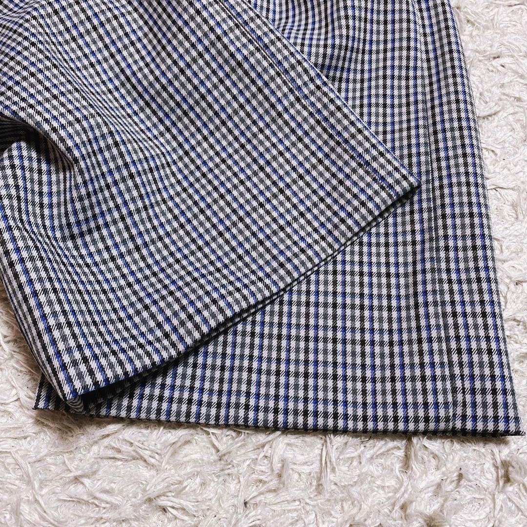 UNITED TOKYO ストレッチチェックノーカラージャケットセットアップ