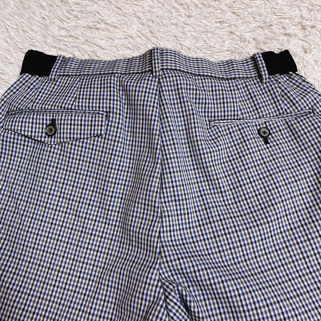 UNITED TOKYO ストレッチチェックノーカラージャケットセットアップ