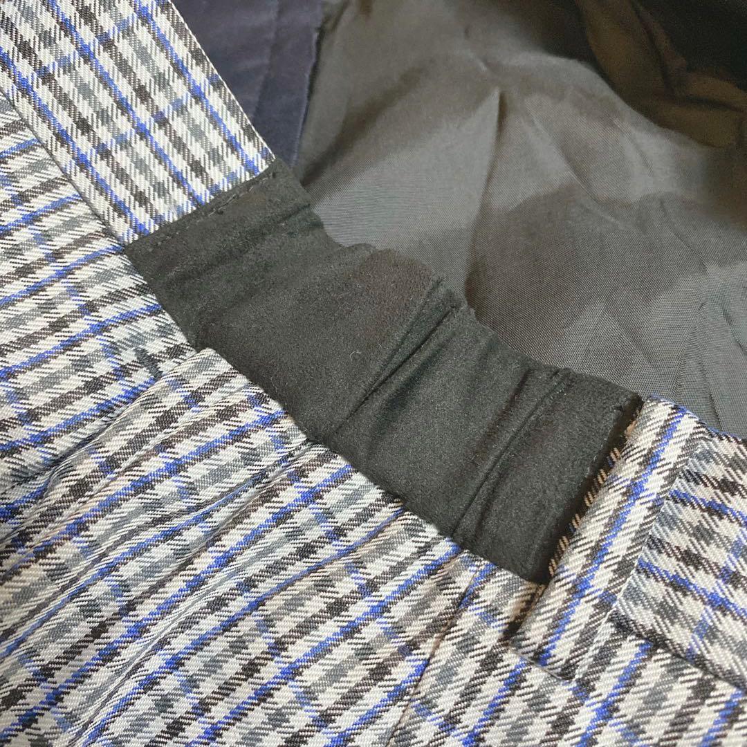 UNITED TOKYO ストレッチチェックノーカラージャケットセットアップ