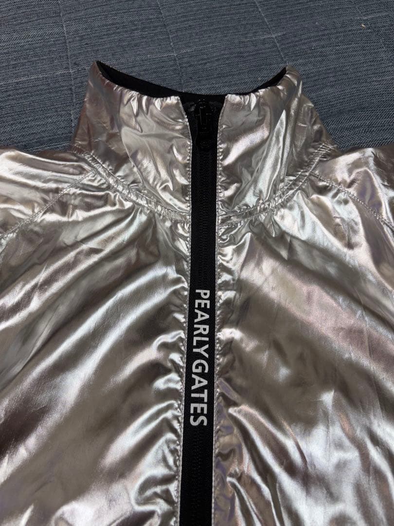 （超美品）パーリーゲイツ、プラチナシルバー、ジップジャケット、ブルゾン、サイズ4